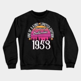 one of a kind limited edition Awesome Since September 1953 70th Birthday Crewneck Sweatshirt